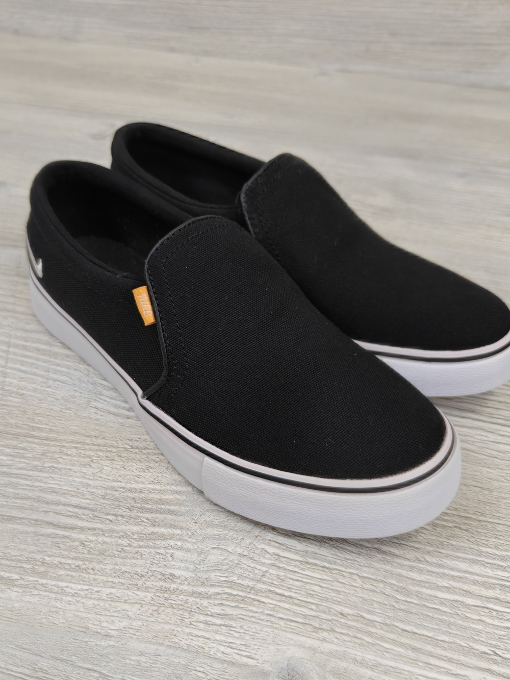 Nike Women's Court Royale AC Slip-On Black White Canvas Shoes BQ9138-001 Sz 6 - Picture 7 of 13